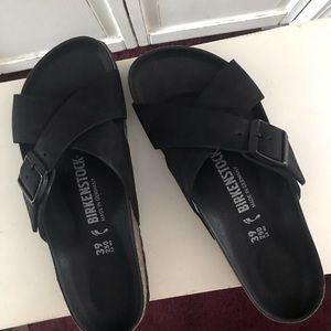 Birkenstock Sienna Black Nubuck Leather size 8/8.5